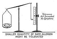 Smaller quantity of same allergen might be tolerated