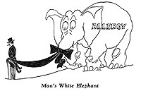 Man's white elephant